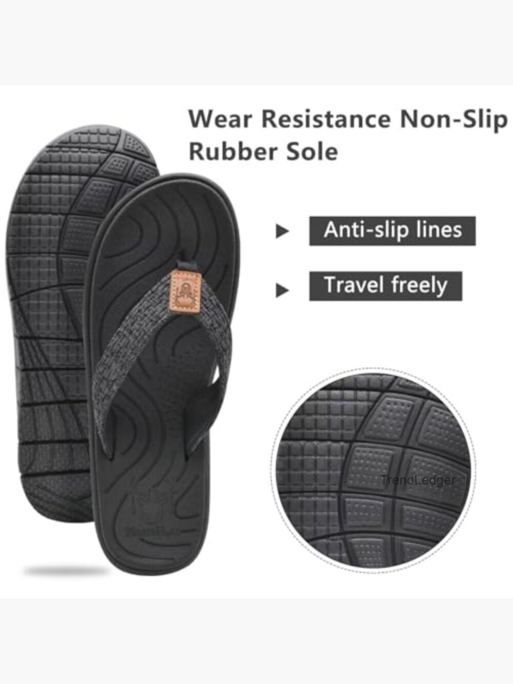 Arch Support Flip Flops - Comfortable Yoga Mat Cushion Sandals - Picture 6 of 7